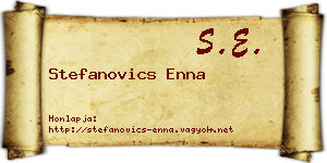 Stefanovics Enna névjegykártya